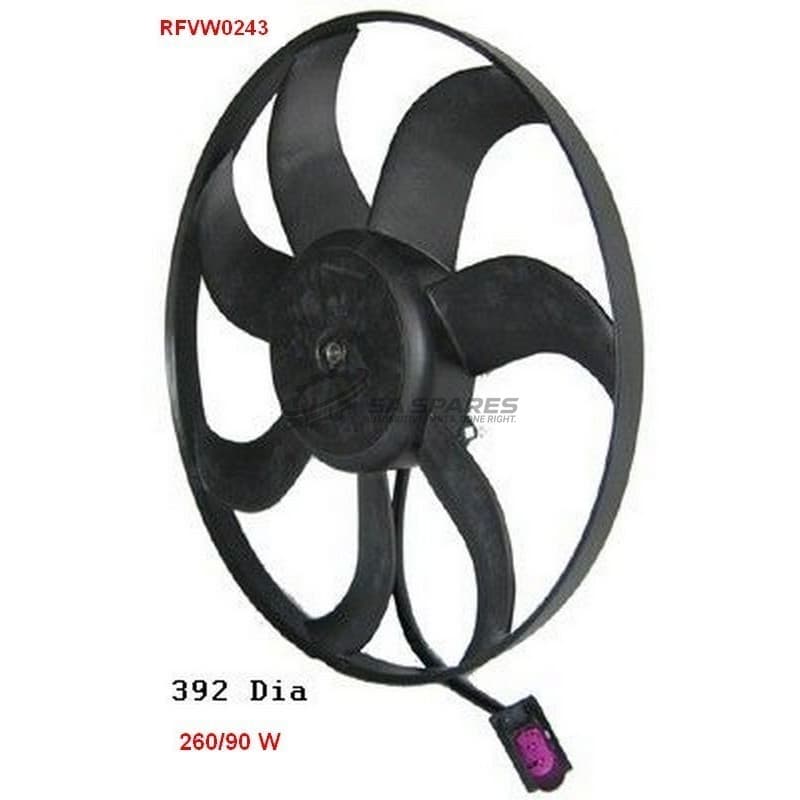 GENERIC Radiator Fan VW Polo 5 & 6 9N 1.4 1.4 FSI 1.4 TDI 1.9 TDI 1.6 TDI 1.9 SDI Seat Ibiza 3 Pin 385mm