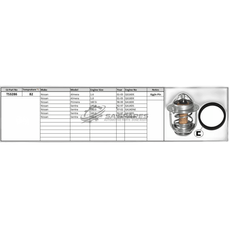 Thermostat 82 degrees C jiggle pin thumbnail 2