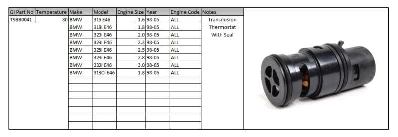 Thermostat and Housing BMW E46 Petrol 00-Z4 E85/X3 E83/X5 E53 Petrol Upto 30i 00- image 1