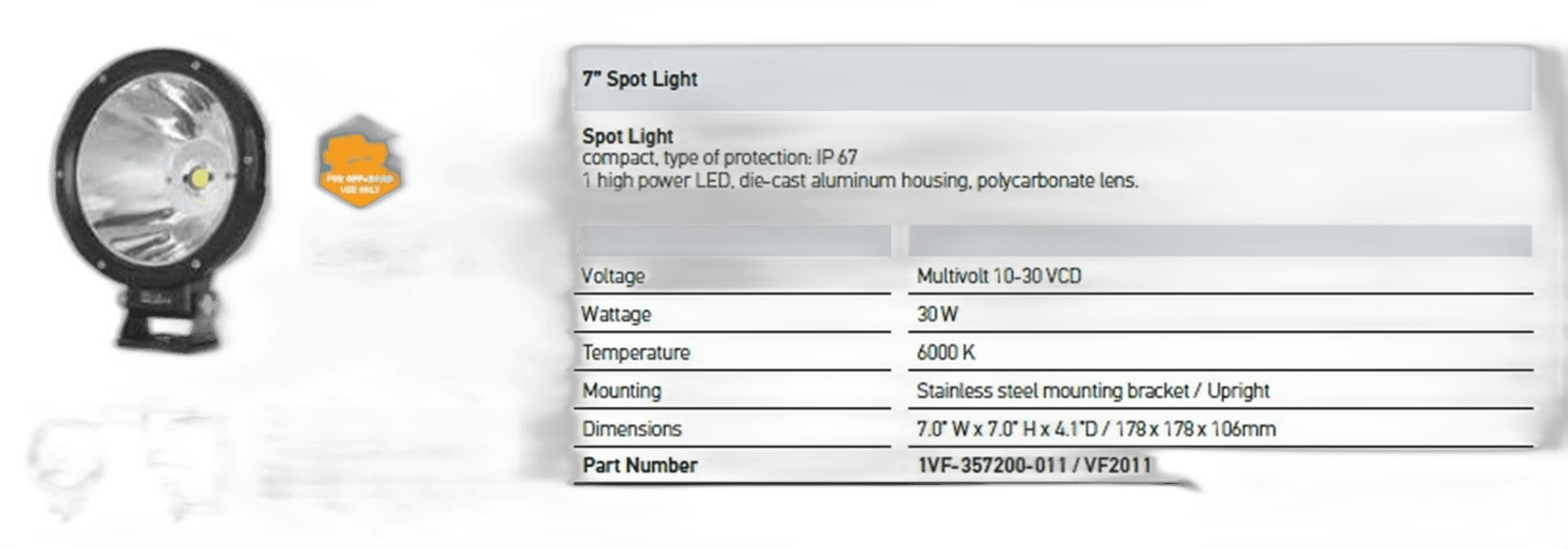 HELLA 7" Valuefit LED Spot Light thumbnail 2