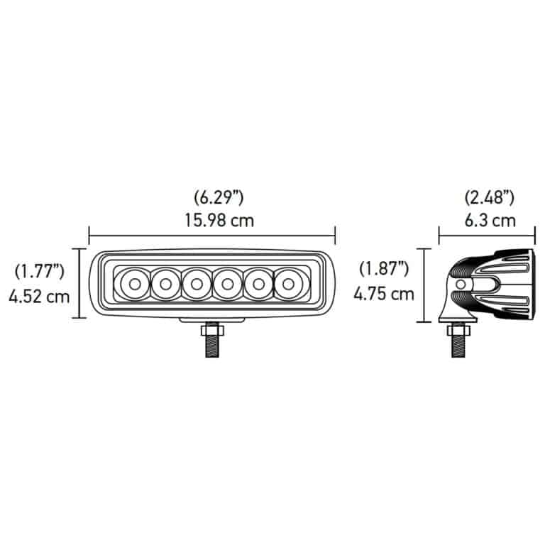 HELLA Valuefit 6 LED Mini Lightbar Flood Beam thumbnail 5