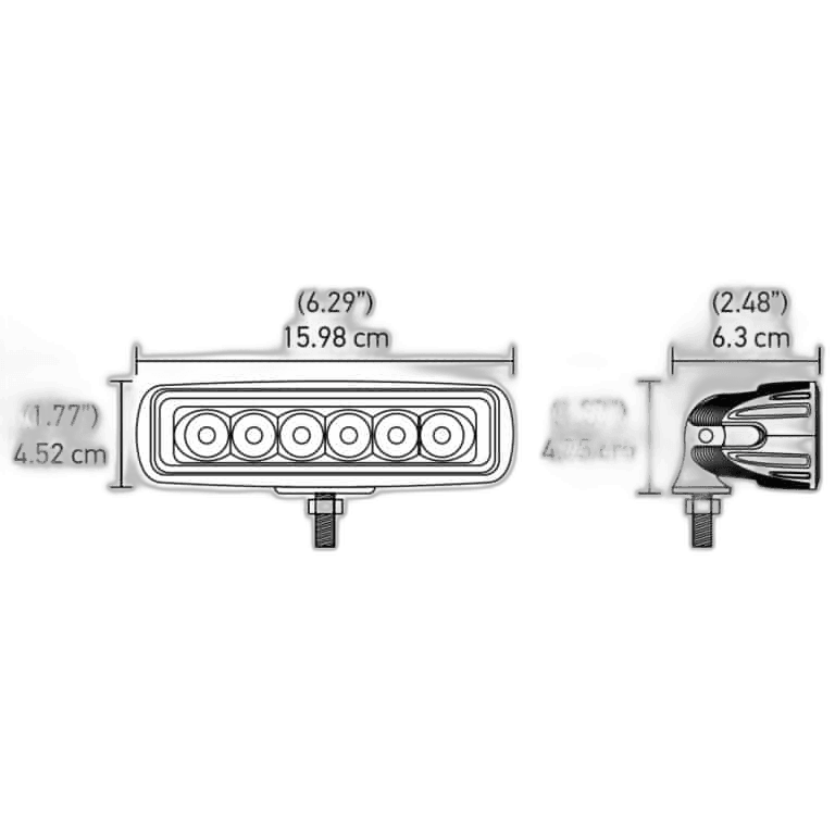 HELLA Valuefit 6 LED Mini Lightbar Flood Beam thumbnail 6