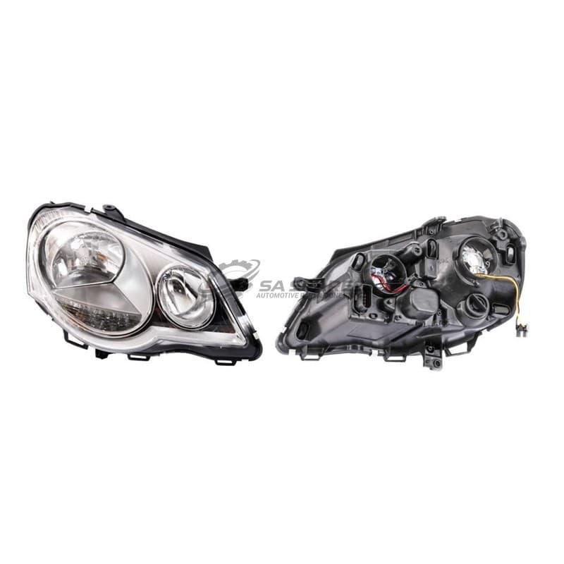 GENERIC Volkswagen Polo 06- Headlamp Chrome Without Motor RH (6 Pin)
