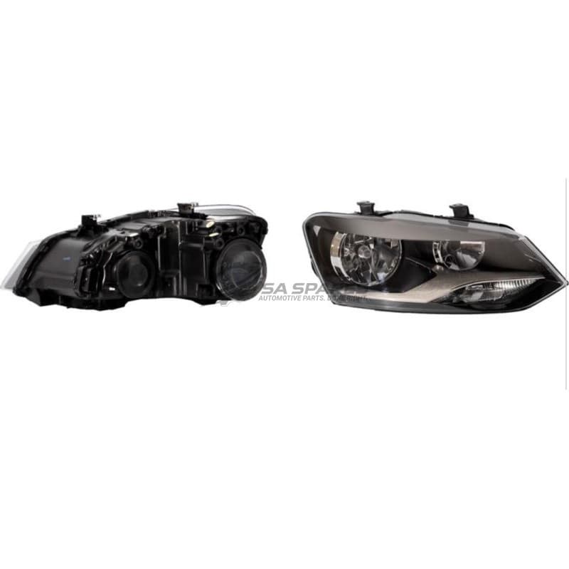Volkswagen Polo 10- Headlamp RH Unit Without Motor Twin Reflector 4DR/5DR (Fits 8 & 5 Pin) /= Vivo 18- image 1